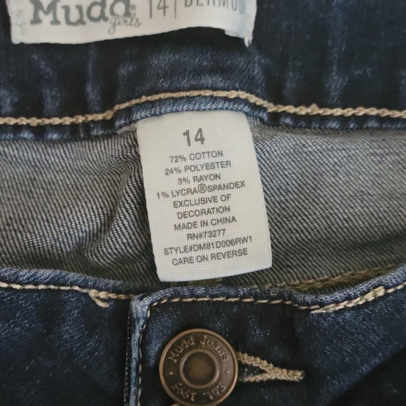 Girls size 14 Bermuda shorts lot Mudd Celebrity Pink - Picture 3 of 4